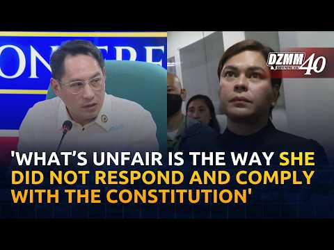 VP Sara's non-compliance to the Constitution is what's 'unfair': Adiong | (17 October 2026)