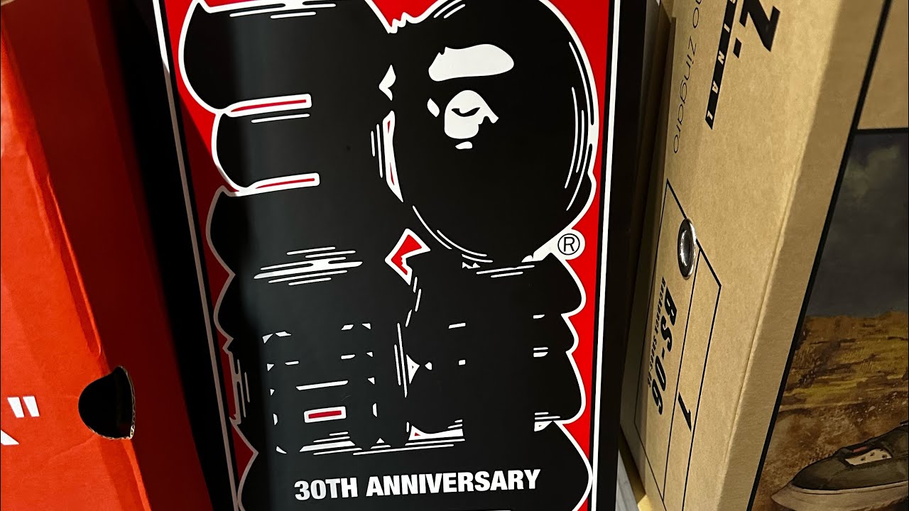 Unboxing Bape 30th anniversary tee shirt box set from Dubai Mall A