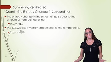 Entropy Change in Systems and Surroundings