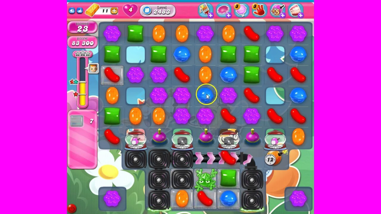 Candy Crush Saga level 2483 Little Helpers YouTube