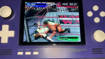 RETROID POCKET 2- WWF SMACKDOWN VS RAW- ROCK BOTTOM ON HHH (PS1)