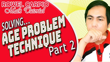 TECHNIQUE ON HOW TO SOLVE AGE WORD PROBLEM 2 ǀ RCMTv