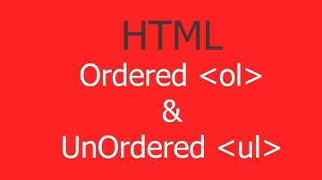 Use of HTML Ordered and Unordered List - HIndi/Urdu