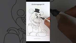 Coloring Freddy Fazbear Eating FNAF