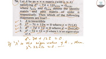 #MATHEMATICAL SCIENCES #SET C #CSIR #UGC #NET #JUNE #2018 #QUESTION 76 WITH SOLUTION 9836793076