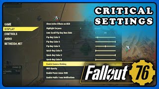 Fallout 76 Settings You Need To Change Asap & Quick Ini Fix For Fps And Input Lag.