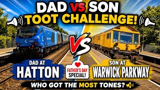 DAD vs SON TOOT CHALLENGE! Who Got The Most Train toots ? Father’s Day special