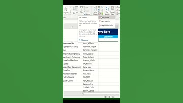 #shorts | How to Create a Drop Down Menu in Excel
