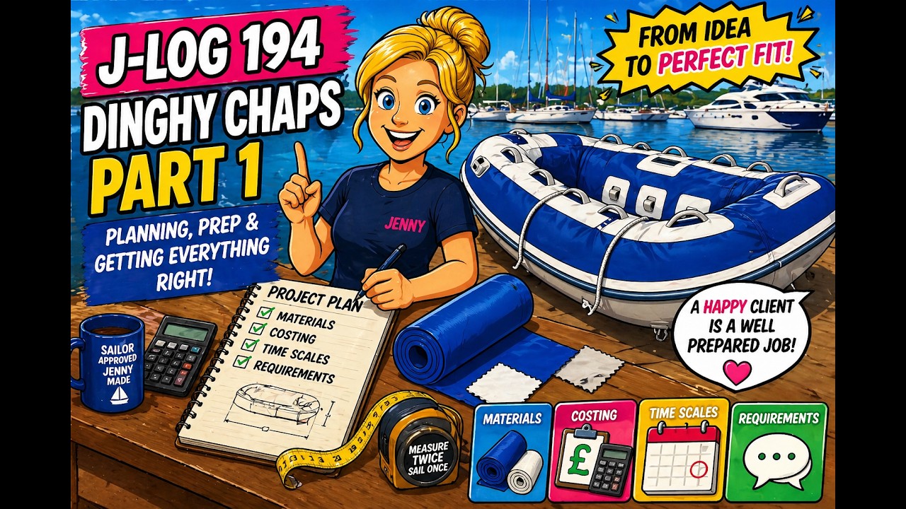 ⁣Planning the Perfect Dinghy Chaps | Materials, Costs & Setup (Part 1) | J-Log 194