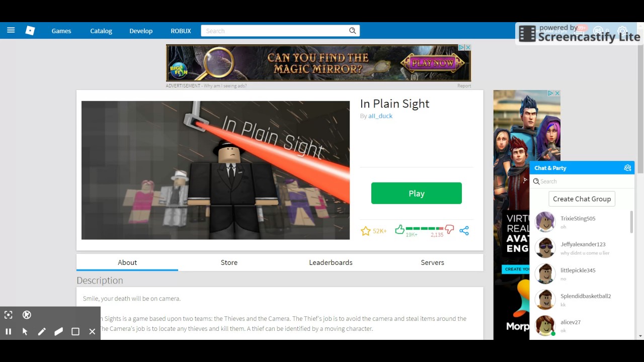 In Plain Sight Roblox YouTube 