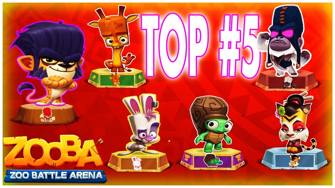 Zooba *TOP 5* MEJORES PERSONAJES EN ZOOBA YouTube