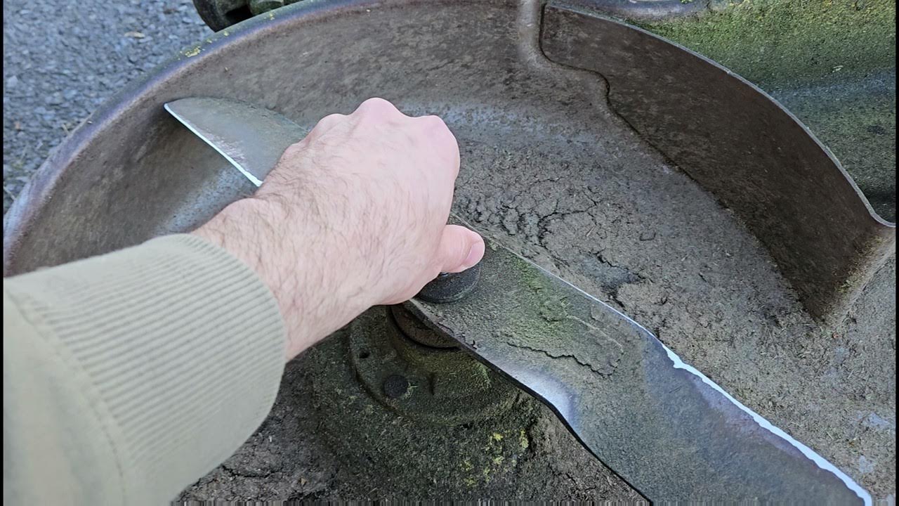 How to install riding mower blades (John Deere 54" Deck) YouTube