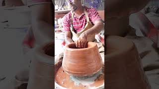 terracotta big water container throwing demo