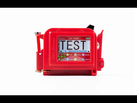 Ручний маркіратор з картриджем Yaomatec каплеструменевий принтер датувальник Boxit Red, видео 1