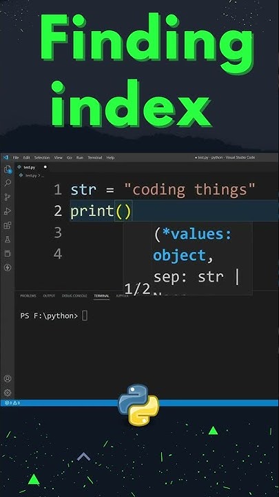 How To Find Index of a Particular Character in a String in Python ? # ...