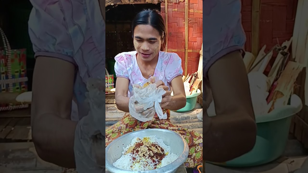 မုန့်ဖက်သုပ်လေမစားရတာကြာလို့ မုန့်ဖက်သုပ်စားမယ် သဲလေးလို့😋#foodvlog 