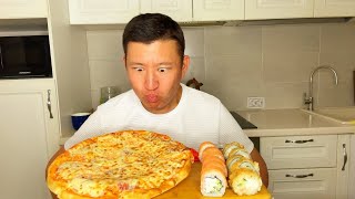 картинка: МУКБАНГ ПИЦЦА РОЛЛЫ НЕ АСМР Mukbang pizza rolls 