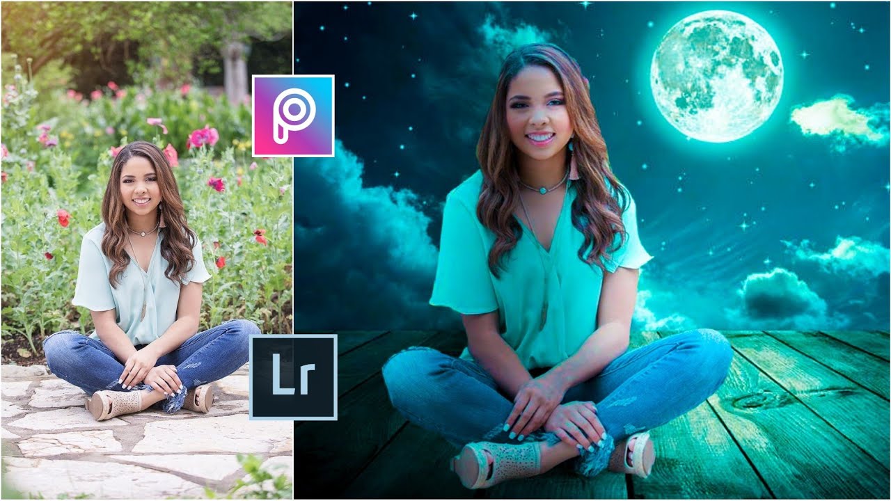 Photo Editing 2020 | Lightroom Photo Editing | Moon Light Photo Editing PicsArt | Background Change