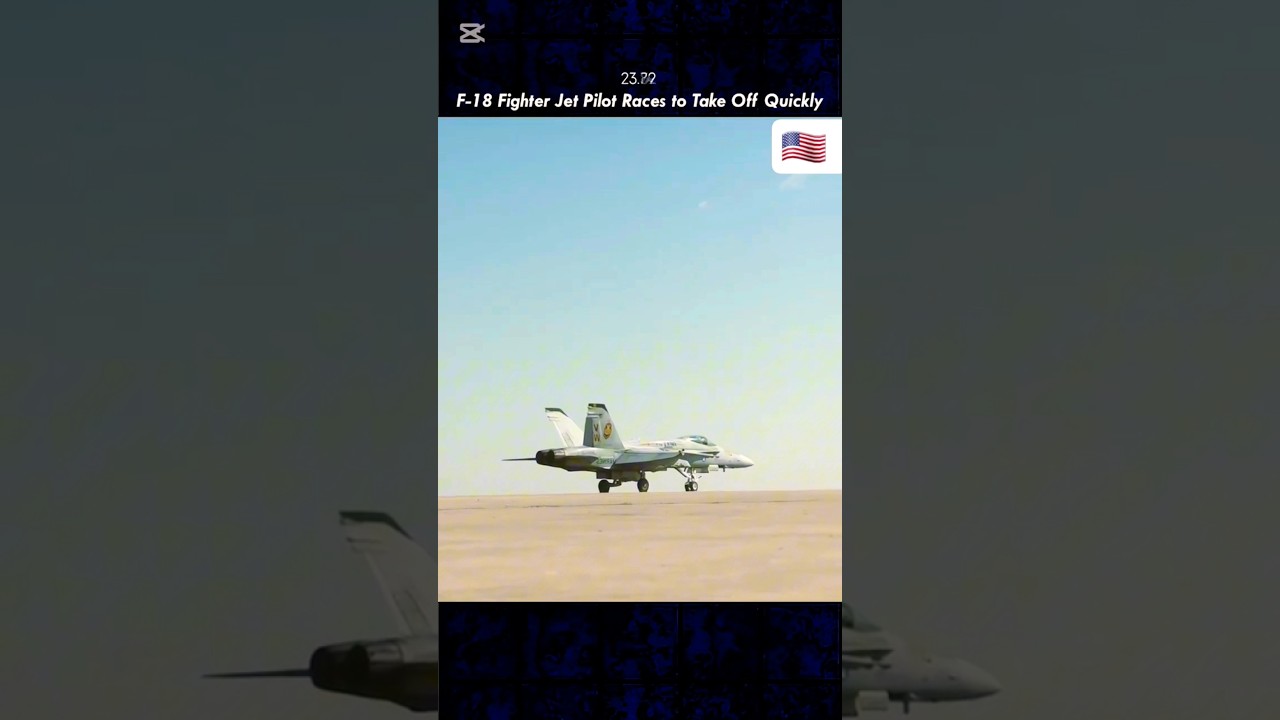 F-18 fighter jet pilot races to take off #pilot #takeoff #aviation #shorts #airforce #f18 #reel #usa