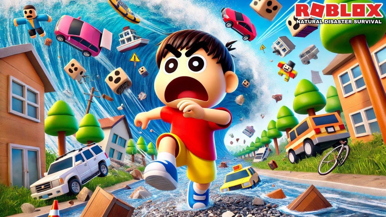 Natural Disaster Survival Gameplay in Tamil | GAMING WITH SHINCHAN
