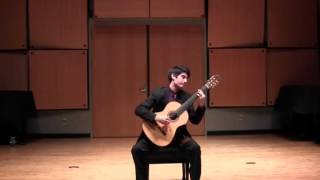 Brian Rodriguez: Zapateado from Tres Piezas Espanolas (Joaquin Rodrigo)
Here is my performance of Joaquin Rodrigos Zapateado from Tres Piezas Espanolas.
Program Notes: Joaquin Rodrigo is often referred to as one of the most significant and influential guitar composers of all time. His fame reaches beyond the guitar as his Concierto de Aranjuez, holds up as one of the most important pieces in the history of Spanish music. Though he only wrote 25 pieces for guitar in total, all of his pieces are held in high regard and performed by some of the best guitarists in the world. Zapateado is the third and final movement of a collection known as the Three Spanish Pieces. Many of Rodrigo’s guitar pieces including this one were inspired by and dedicated to the legendary guitarist Andres Segovia. While he wrote for guitar, he did not actually play the instrument, making some aspects of his music even more difficult to play. A zapateado is a style of flamenco dance in Spain that is characterized by fast rhythms and the stomping of the dancers feet much like tap dancing. The name of this dance is derived from the word Zapato meaning shoe in Spanish. The piece instills the essence of traditional dance through its upbeat tempo and dancelike rhythms. The reason I chose to end my recital with this piece lies in the fact that after first hearing this piece performed, I never imagined that I would ever be able to play it. For me it is representative of the fact that I have accomplished more in my college career than I ever believed possible. Even beyond that, it serves as a testament to the fact that with the right amount of time and effort, even the most challenging task can be accomplished. Brian Rodriguez: Zapateado from Tres Piezas Espanolas (Joaquin Rodrigo)