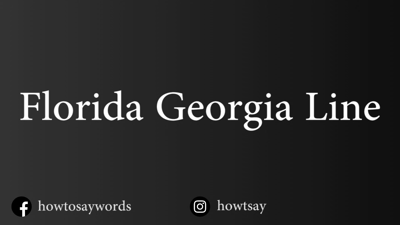 How To Pronounce Florida Line YouTube
