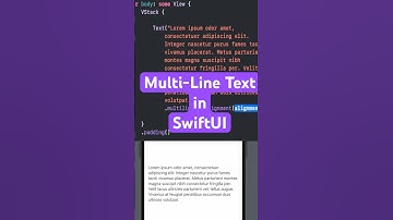 Multi-line Text in SwiftUI tutorial #swiftui