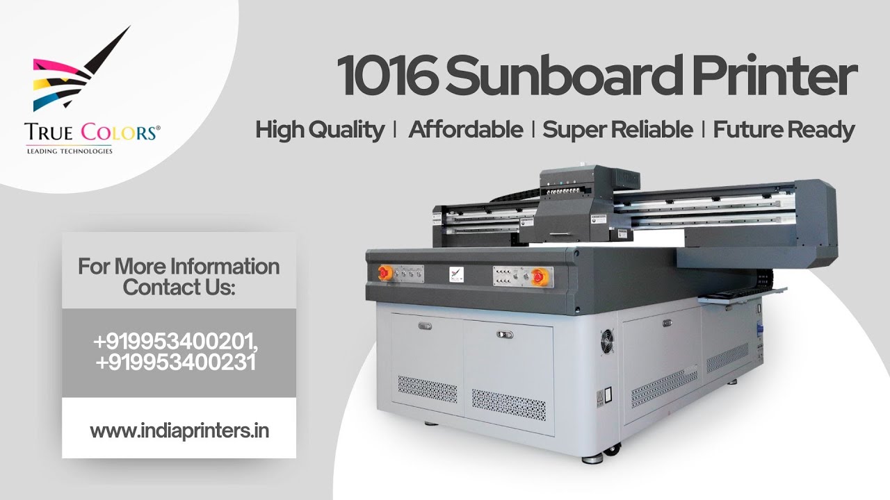 Digital UV Flatbed Sunboard Printer... True 1016 Sunboard Printing Machine