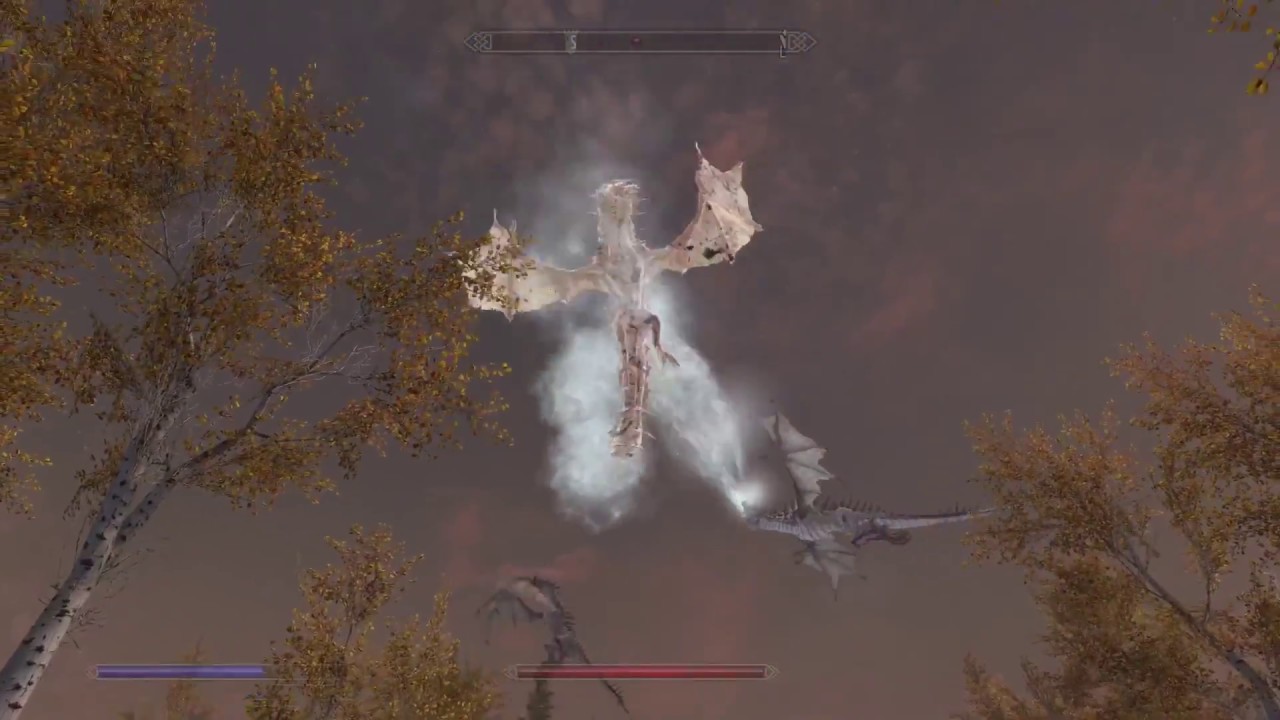 Skyrim (PS4): Revered Dragon vs My 4 Frost Dragons