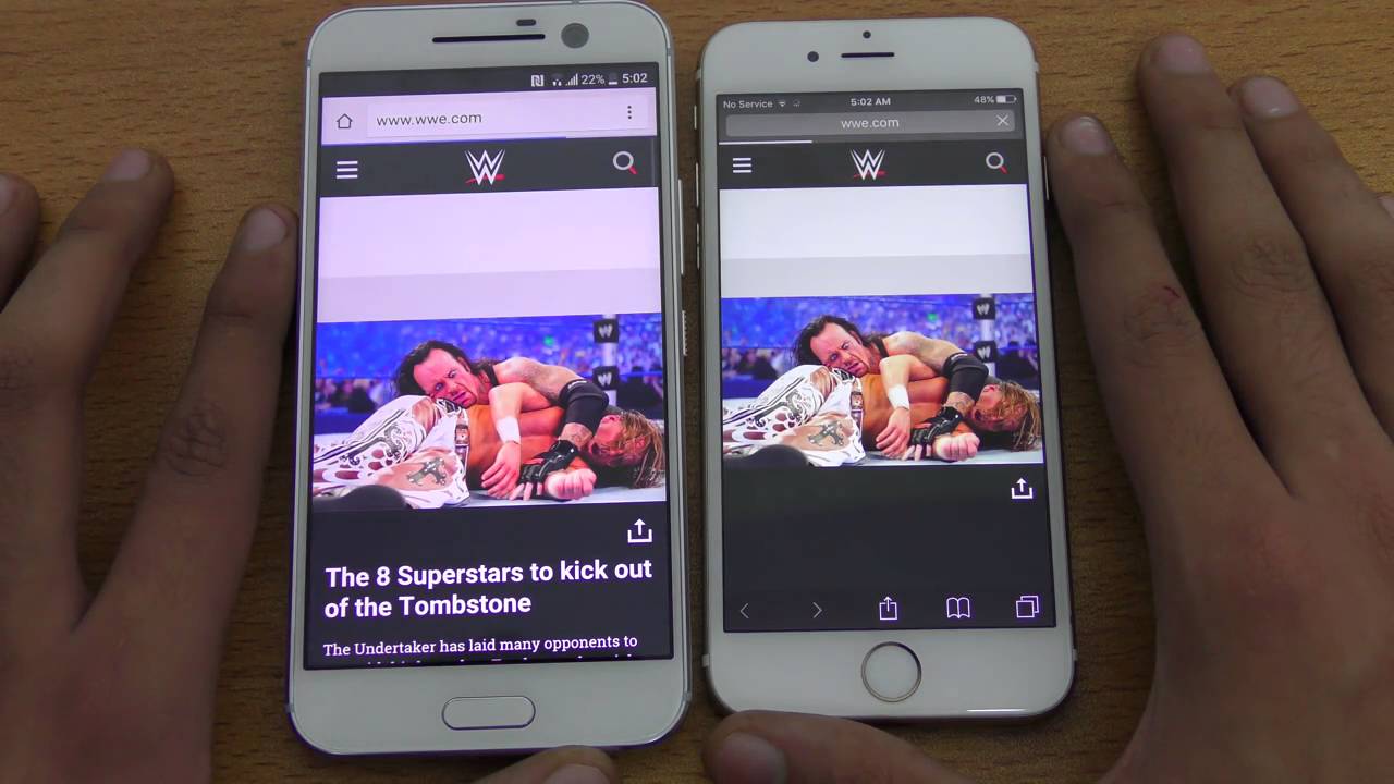 HTC 10 vs iPhone 6S   Speed Test 4K