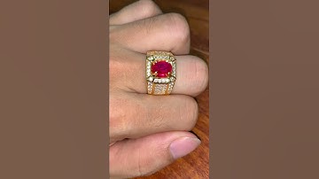 Đồ chơi mới nhẫn Vip Ruby facet màu huyết bồ câu hàng lục yên tự nhiên