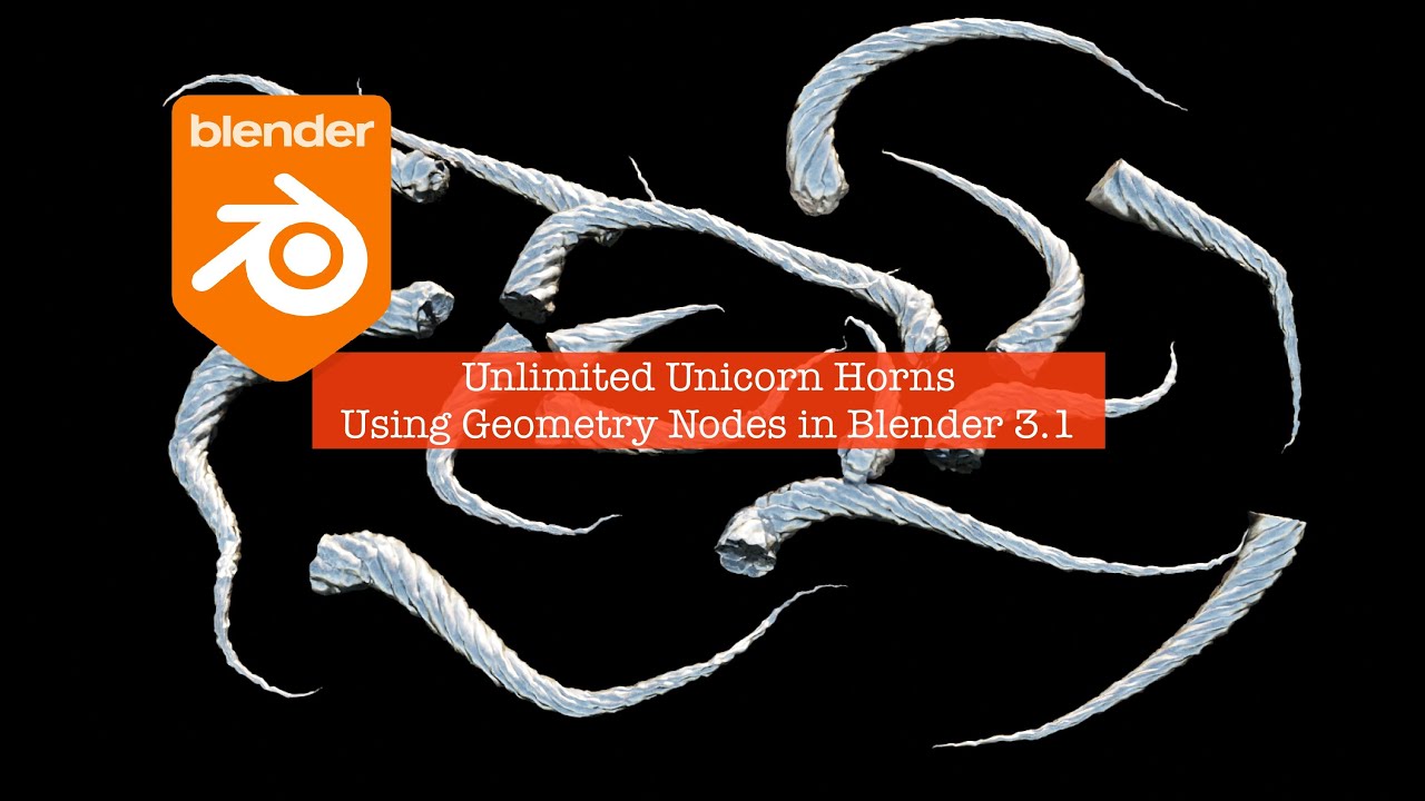 LIVENODING Unlimited Unicorn Horn Generator Using Geometry Nodes - YouTube