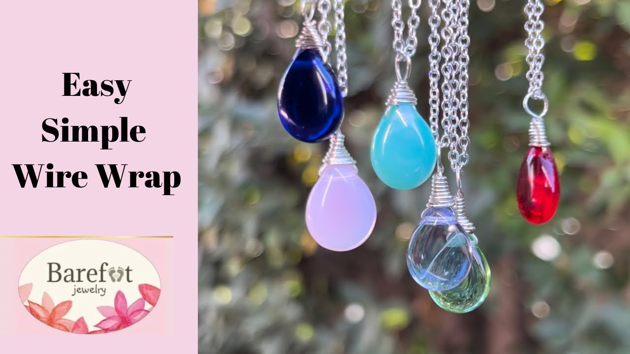 How to Make Bead Necklace Pendant Simple Easy Fast Jewelry Tutorial, How to Make Beginners Wire