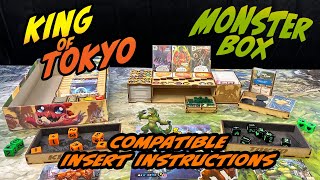 King of Tokyo Monster Box Organizational Insert - Instructions