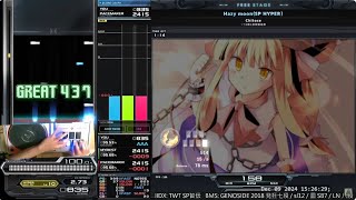 ▽10 Hazy moon (SP HYPER) FULL COMBO AAA｜発狂BMS