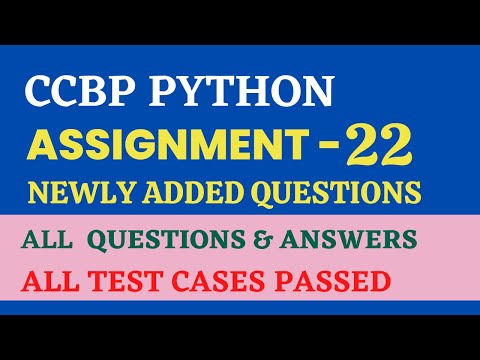 Assignment - 22 | Functions | Python | CCBP 4.0