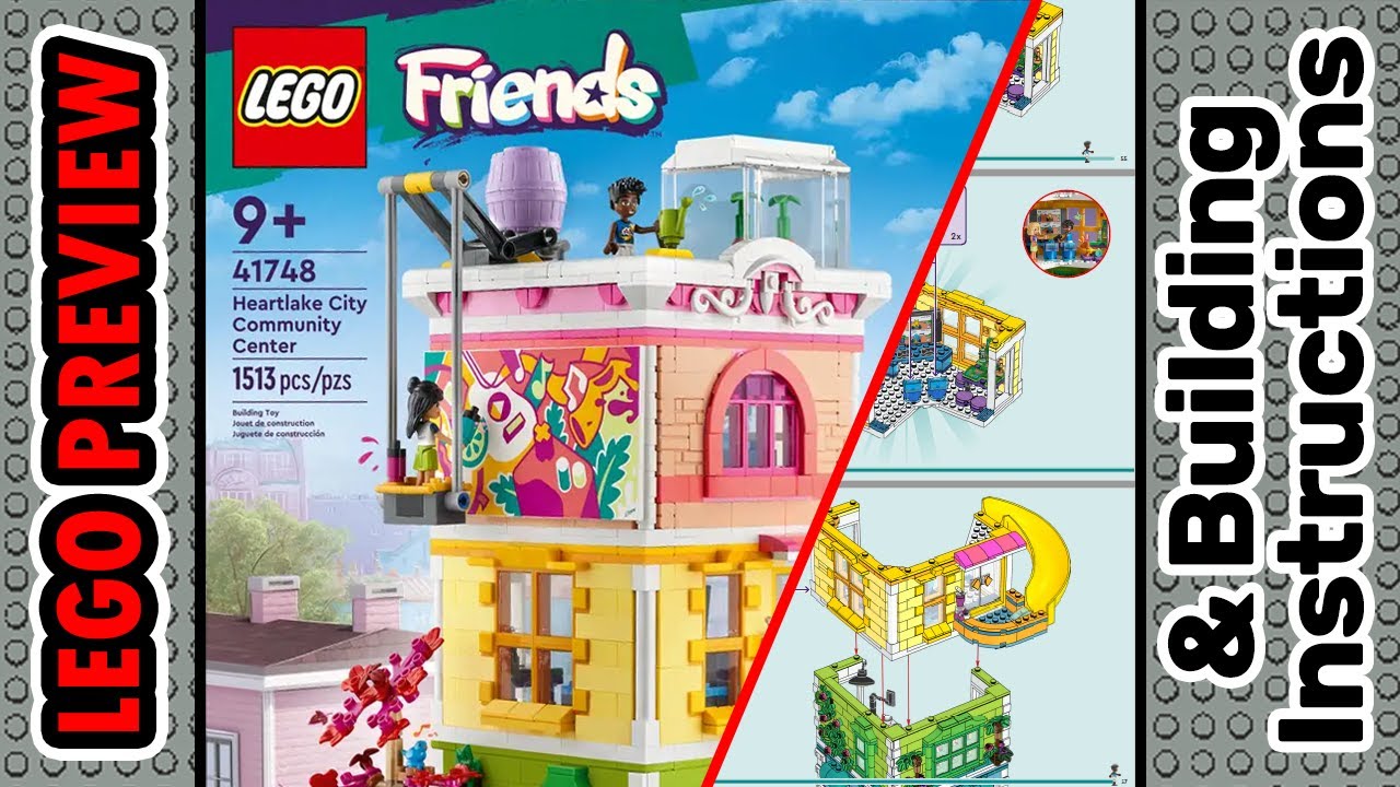 PREVIEW: 41748, LEGO FRIENDS, Heartlake City Community Center​ & Building Instructions! LEGO 2023