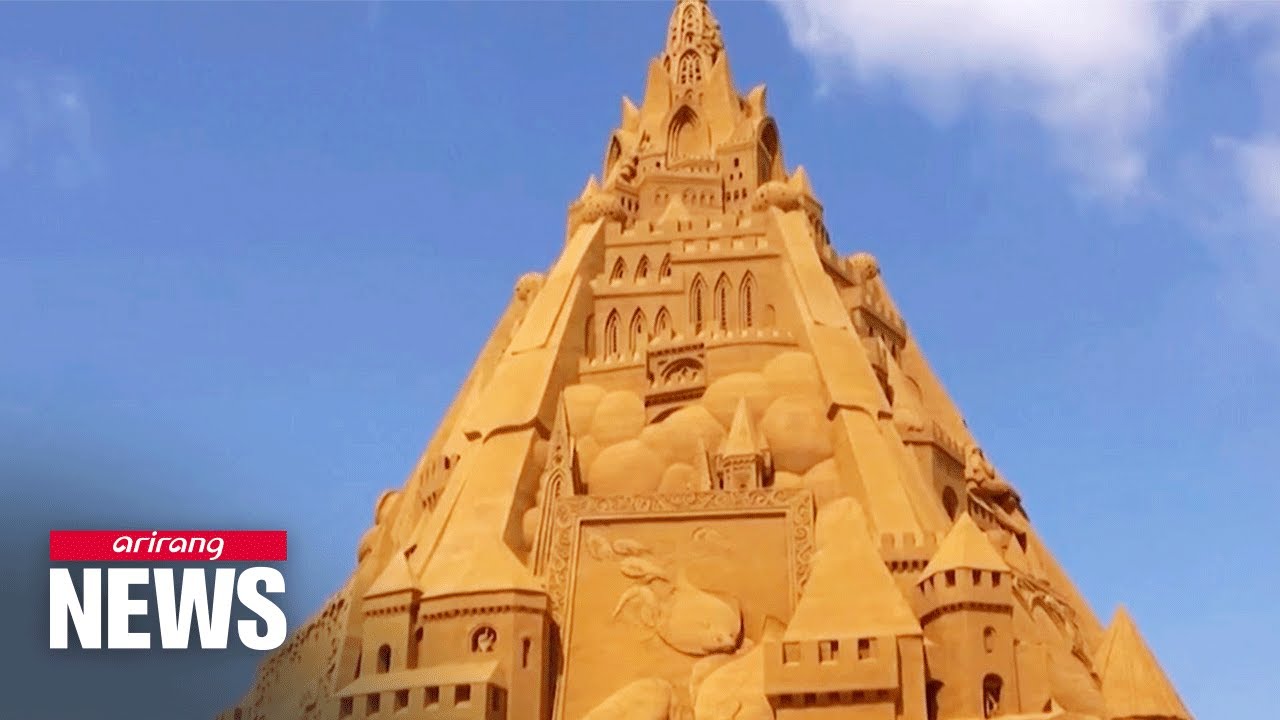 World's tallest sandcastle built in northern Denmark YouTube