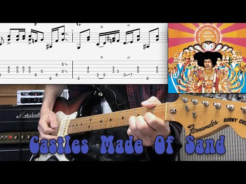 Castles Made Of Sand - Jimi Hendrix Cover | Guitar Tab | Tutorial | Lesson