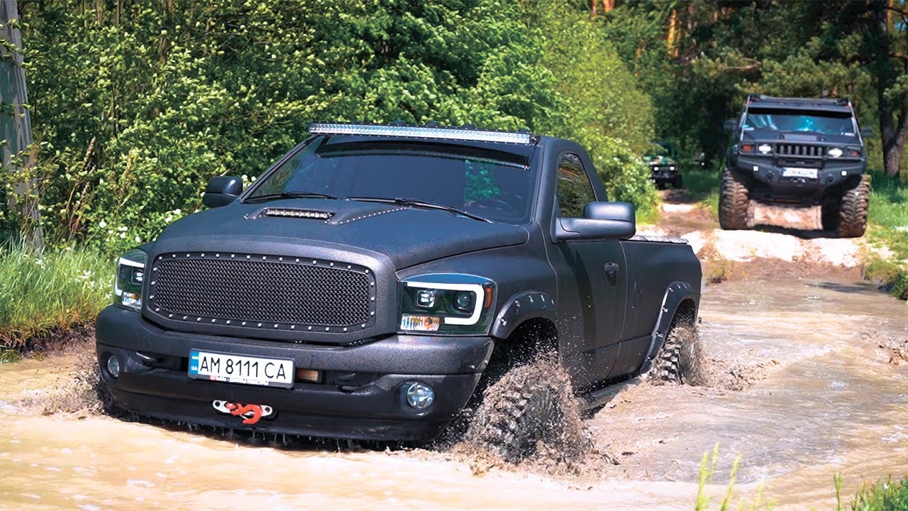 Оффроуд. ЧТО МОЖЕТ HUMMER H2 на 44 колёсах против УАЗОВ