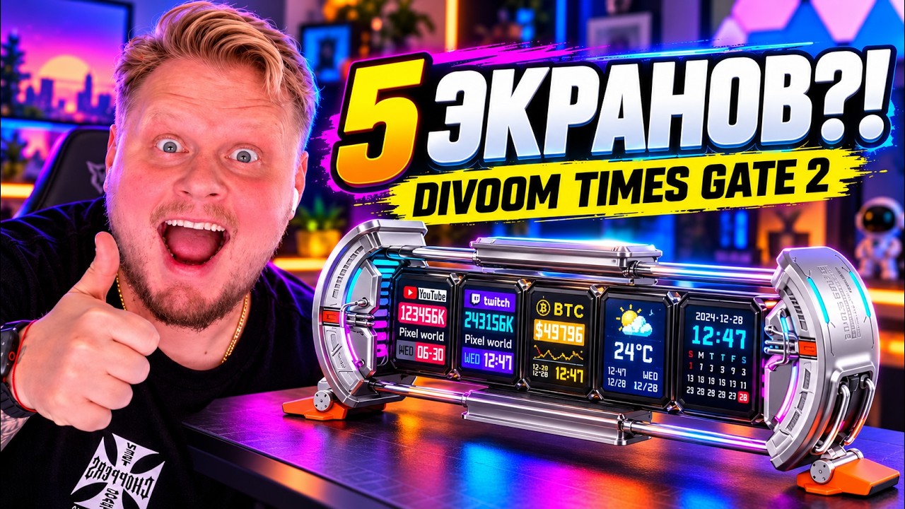 ЗАЧЕМ МНЕ 5 ЭКРАНОВ НА СТОЛЕ?! Обзор DIVOOM TIMES GATE 2 - YouTube