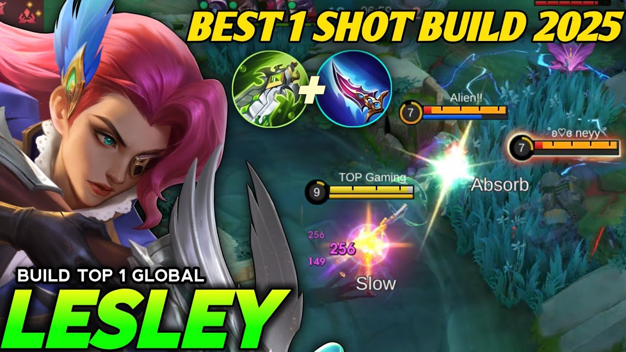 GLOBAL LESLEY BEST 1 SHOT BUILD 2025 IS HERE!! (AUTO 1 SHOT!!) - MLBB