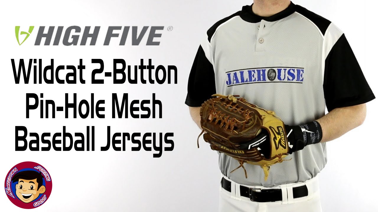 High Five 12200 Two Button Mesh Baseball Jerseys - Homegrown Sporting Goods