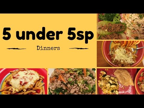 Weight Watchers | Five under 5 SP series | Dinners #1