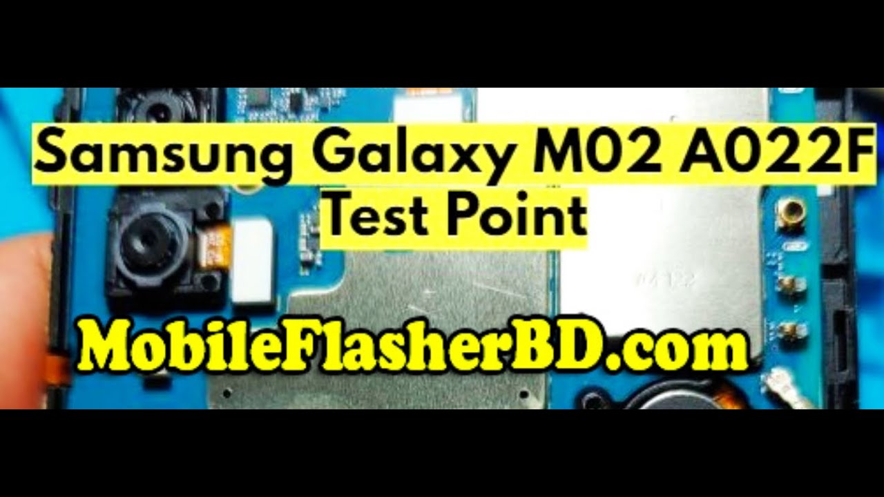 Samsung Galaxy M02 A022F Test Point, Remove Pattern Lock And Bypass FRP