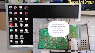 Samsung Lcd monitör tamiri, Power ışığı yanıp sönüyor, Lcd monitör Panel arızası ve çözümü