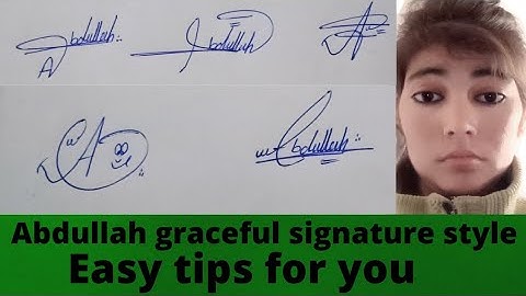 Abdullah graceful signature style#name signature with arooj
