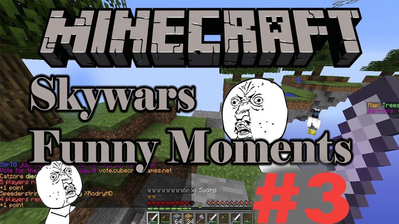 Minecraft Skywars Funny Moments #3 - YouTube