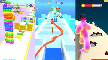 Blob Runner 3D vs Hair Challenge vs Fidget Rush Best Mobile games 2022 Compilation Android IOS
