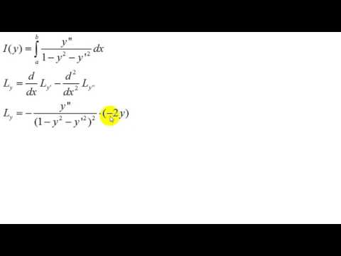 Основы вариационного исчисления | уравнение Эйлера Лагранжа | конкретные примеры | 2